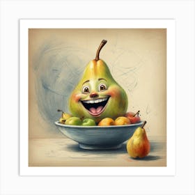 Pear In A Bowl 10 Art Print