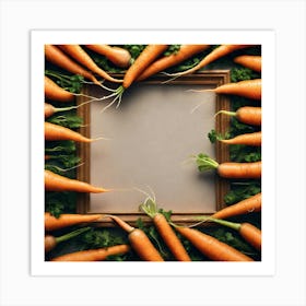 Carrots In A Frame 7 Art Print