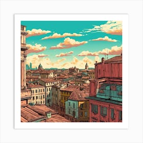 Rome Cityscape Art Print