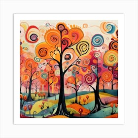 Autumn Trees 1 Art Print