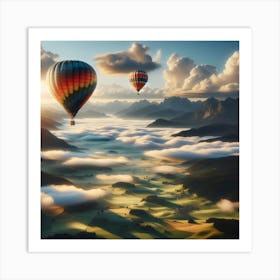 Hot Air Balloons In The Sky 1 Art Print