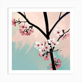 Abstract sakura 4 Art Print