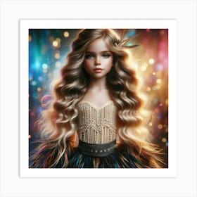 Doll With Long Hair Art Print