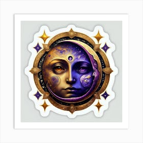 Moon Face Art Print