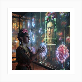 Frida Kahlo's Virtual Gallery Art Print