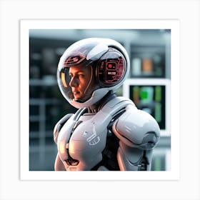 Futuristic Female Robot 3 Art Print