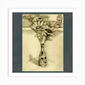 Sunflowers In A Vase Art Print