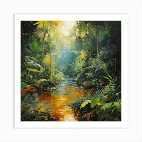 River In The Jungle Art Print