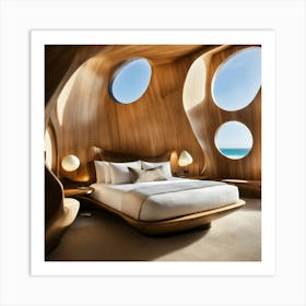 Zaha Hadid Expressionist Interior Hotel Beach By (3) Art Print