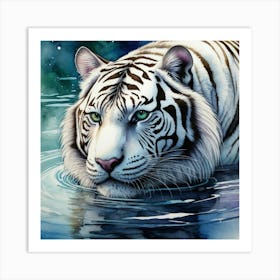 White Tiger 2 Art Print