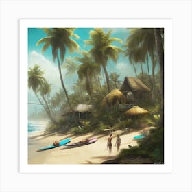 Tropical Surf 2 Art Print