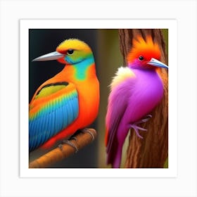 Colorful Birds 24 Art Print