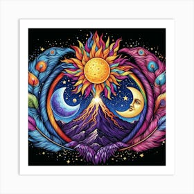 Sun And Moon 3 Art Print