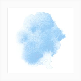 Blue Watercolor Splatter Art Print