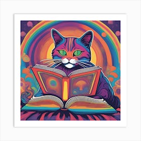 Studious Cat Art Print