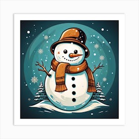 Snowman Art Print