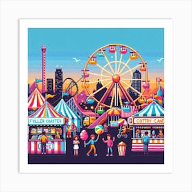 8-bit carnival 1 Art Print