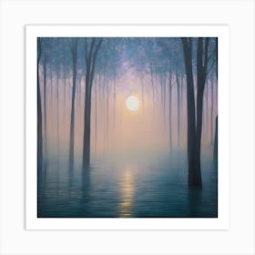 Misty Forest Art Print