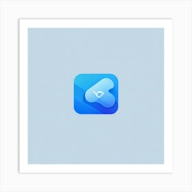 Abstract Vector Icons Shades Of Blue And Gray For Web Navigation Gradient Shading Minimalist Des (1) 2 Art Print