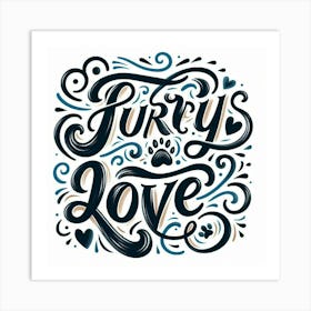 Furry Love 1 Art Print