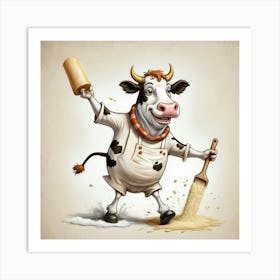 Cartoon Cow 24 Art Print