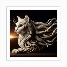 Cat With Long Hair 2 Art Print