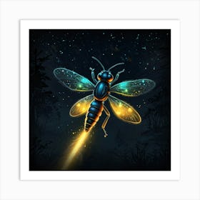 Flies In The Night Art Print