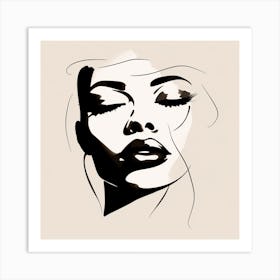 Woman'S Face 23 Art Print