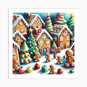 Super Kids Creativity:Gingerbread Village Art Print