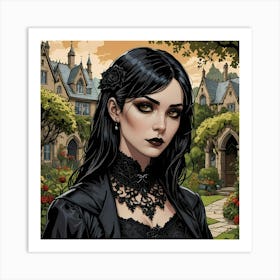 Gothic Lady Art Print