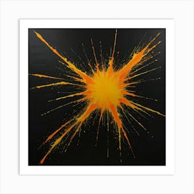 Orange Burst 1 Art Print