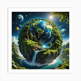 Earth In The Forest Art Print