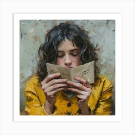 Girl Reading A Letter Art Print