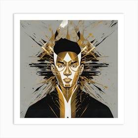 Man In Gold Art Print