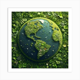 Earth Surrounded By Greenery Art Print