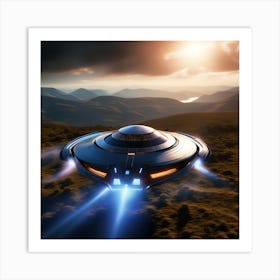 Alien Spacecraft Art Print