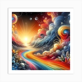 Rainbows In The Sky Art Print