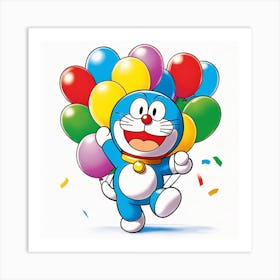 Doraemon Stickers Art Print