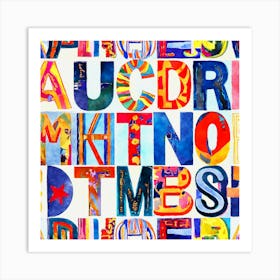 Colorful Alphabets Art Print