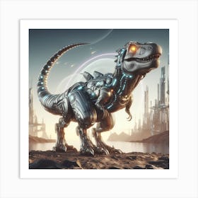 Robot Dino Art Print