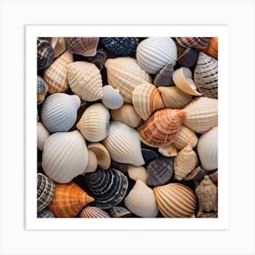 Sea Shells Background 5 Art Print