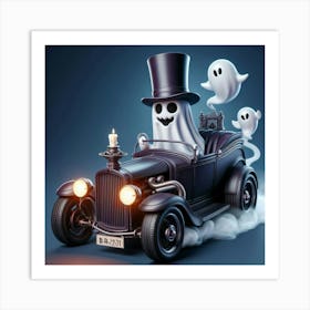 Ghost In A Car 6 Art Print