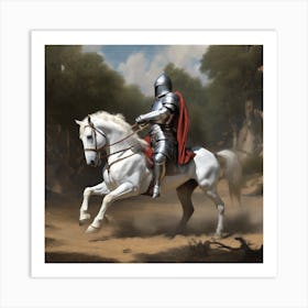 Knight On Horseback 9 Art Print