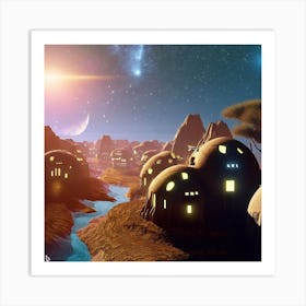 City In Space Art Print