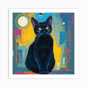 Black Cat Art Print