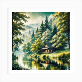 House By The River 3 Art Print
