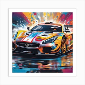 F1 Splash 4 Art Print