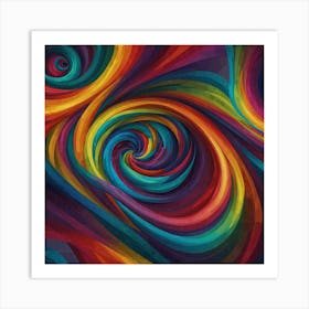 Abstract Colorful Swirls Art Print