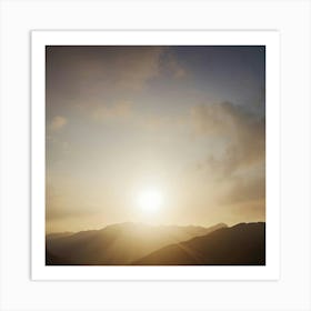 Sunset Over Mountains Art Print