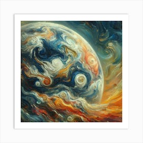 Earth In Space 2 Art Print